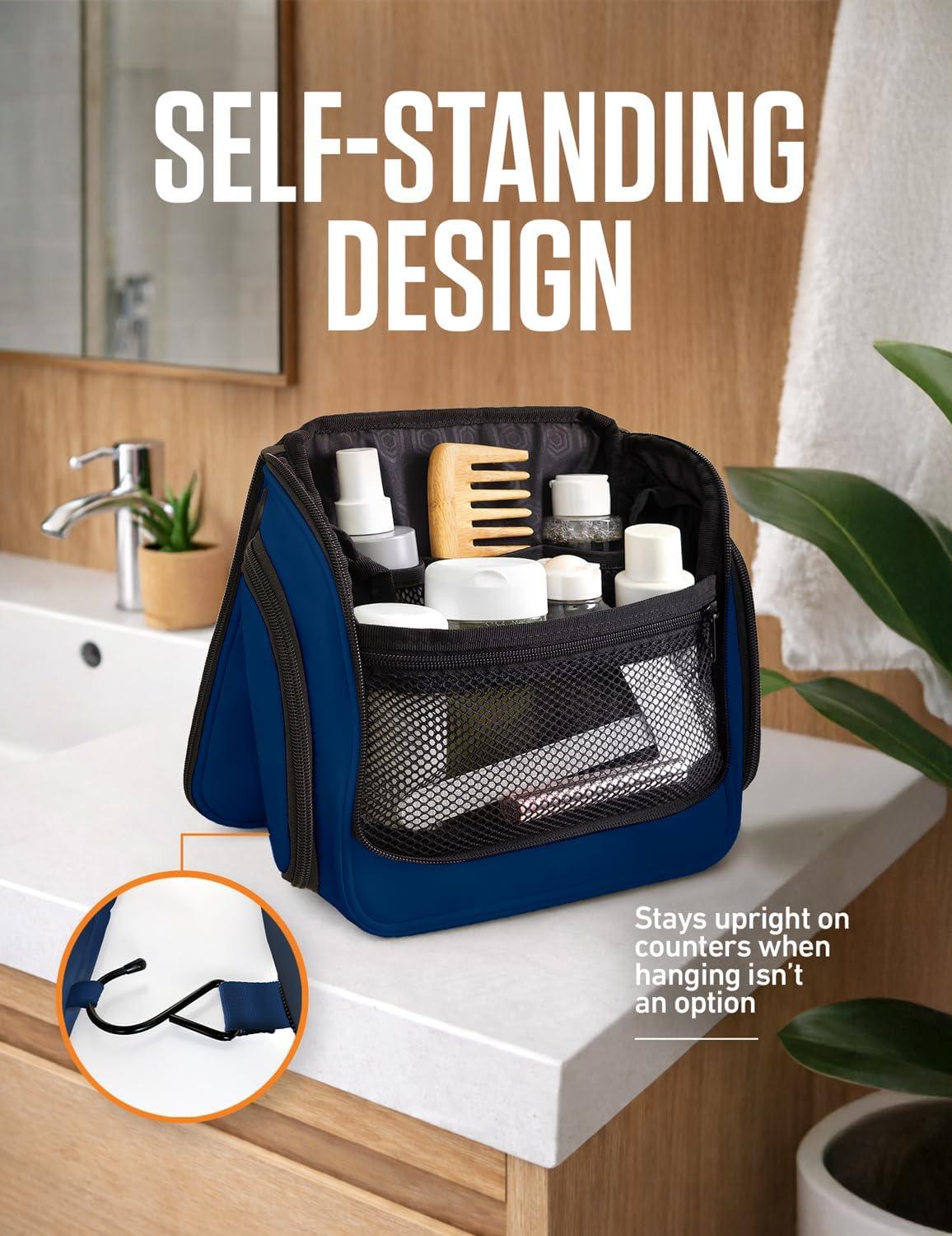 image:imageVENTURE 4TH Hanging Travel Toiletry Bag for Women amp Men Large Toiletry Organizer with 18 Compartments Removable TSA Pouch Travel Wash Bag for Toiletries Makeup amp Shaving Kit Forest GreenNavy