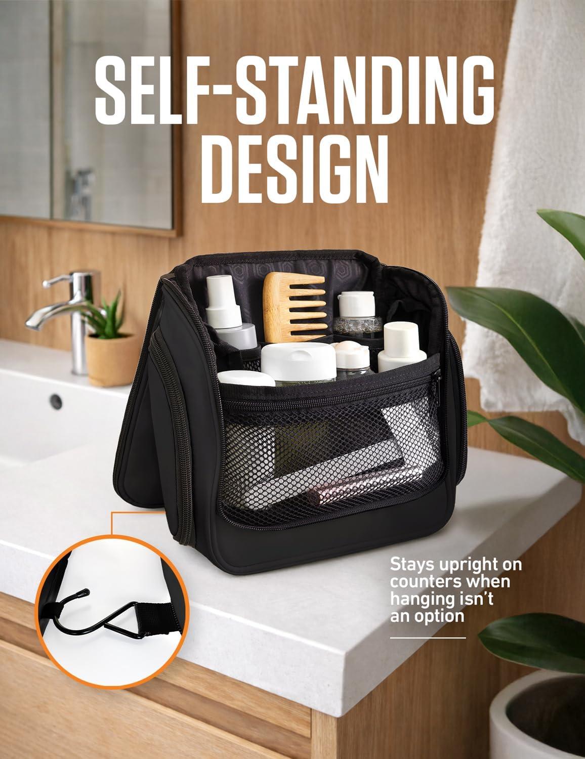 image:imageVENTURE 4TH Hanging Travel Toiletry Bag for Women amp Men Large Toiletry Organizer with 18 Compartments Removable TSA Pouch Travel Wash Bag for Toiletries Makeup amp Shaving Kit Forest GreenBlack
