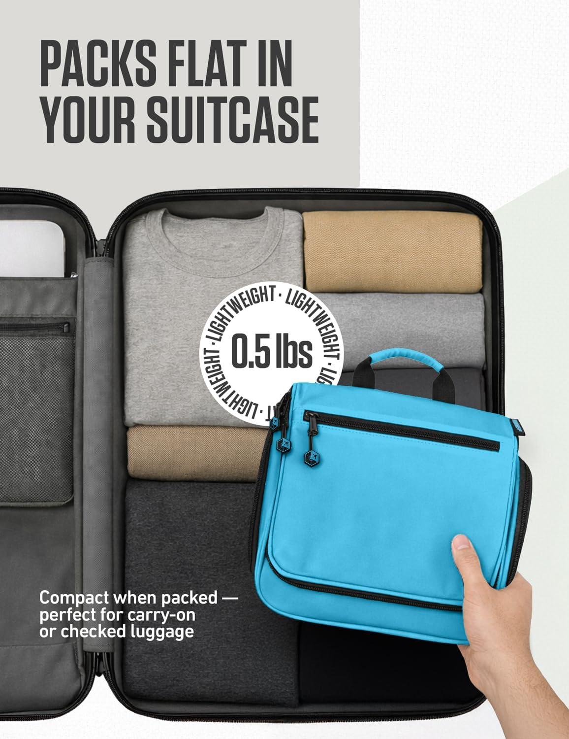 image:imageVENTURE 4TH Hanging Travel Toiletry Bag for Women amp Men Large Toiletry Organizer with 18 Compartments Removable TSA Pouch Travel Wash Bag for Toiletries Makeup amp Shaving Kit Forest GreenTiffany Blue