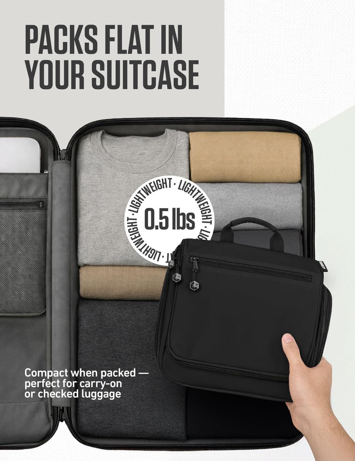 image:imageVENTURE 4TH Hanging Travel Toiletry Bag for Women amp Men Large Toiletry Organizer with 18 Compartments Removable TSA Pouch Travel Wash Bag for Toiletries Makeup amp Shaving Kit Forest GreenBlack