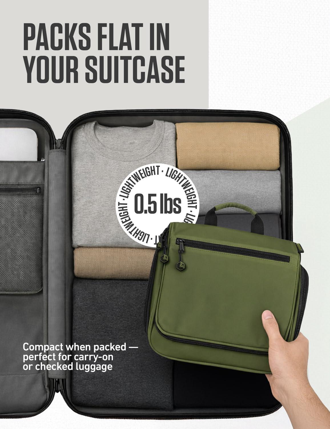 image:imageVENTURE 4TH Hanging Travel Toiletry Bag for Women amp Men Large Toiletry Organizer with 18 Compartments Removable TSA Pouch Travel Wash Bag for Toiletries Makeup amp Shaving Kit Forest GreenForest Green