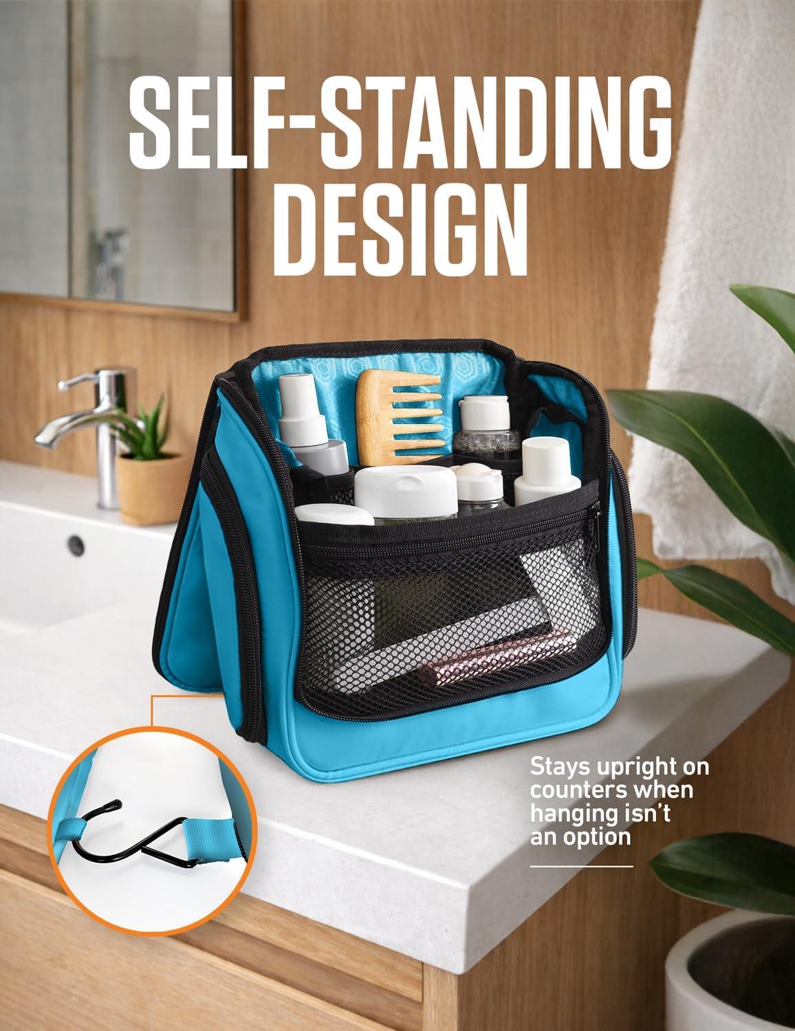 image:imageVENTURE 4TH Hanging Travel Toiletry Bag for Women amp Men Large Toiletry Organizer with 18 Compartments Removable TSA Pouch Travel Wash Bag for Toiletries Makeup amp Shaving Kit Forest GreenTiffany Blue