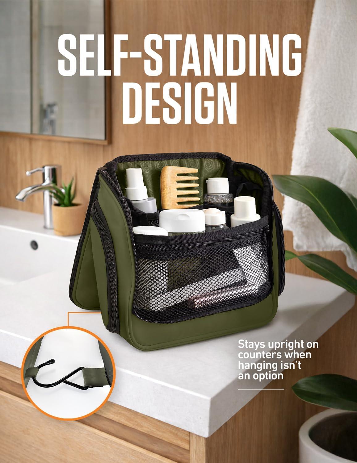 image:imageVENTURE 4TH Hanging Travel Toiletry Bag for Women amp Men Large Toiletry Organizer with 18 Compartments Removable TSA Pouch Travel Wash Bag for Toiletries Makeup amp Shaving Kit Forest GreenForest Green