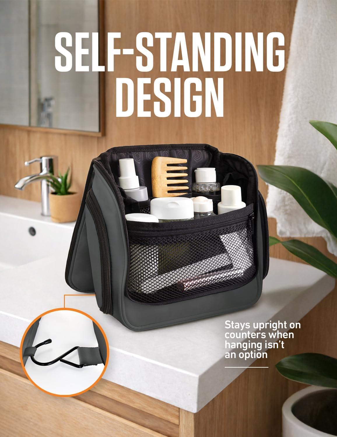 image:imageVENTURE 4TH Hanging Travel Toiletry Bag for Women amp Men Large Toiletry Organizer with 18 Compartments Removable TSA Pouch Travel Wash Bag for Toiletries Makeup amp Shaving Kit Forest GreenGray