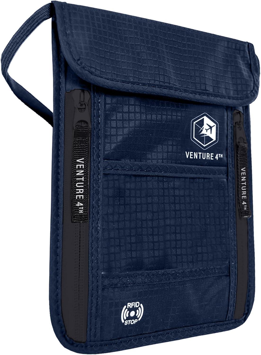 image:imageVENTURE 4TH Hidden Neck Pouch for Travel amp Quick Dry Towel Set Ideal Travel Bundle for Vacations Backpacking and Business Trips Travel Towel Size XL