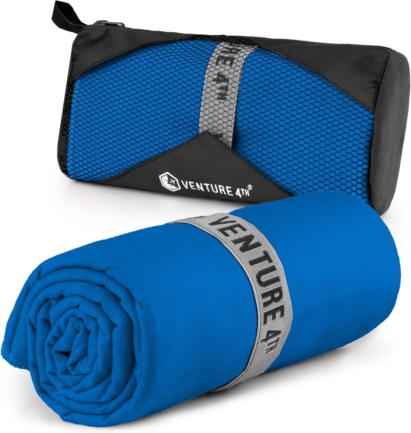 image:imageVENTURE 4TH Hidden Neck Pouch for Travel amp Quick Dry Towel Set Ideal Travel Bundle for Vacations Backpacking and Business Trips Travel Towel Size L