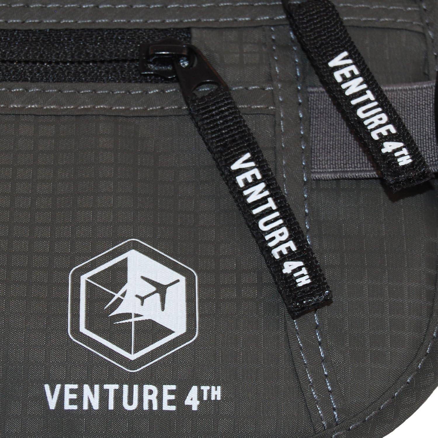 image:imageVENTURE 4TH Slim Minimalist Design RFID Money Belt with RFID Blocking Sleeves for Men and Women Ideal for Keeping Your Cash Credit Card Passport Phone Secure When Traveling GrayGray