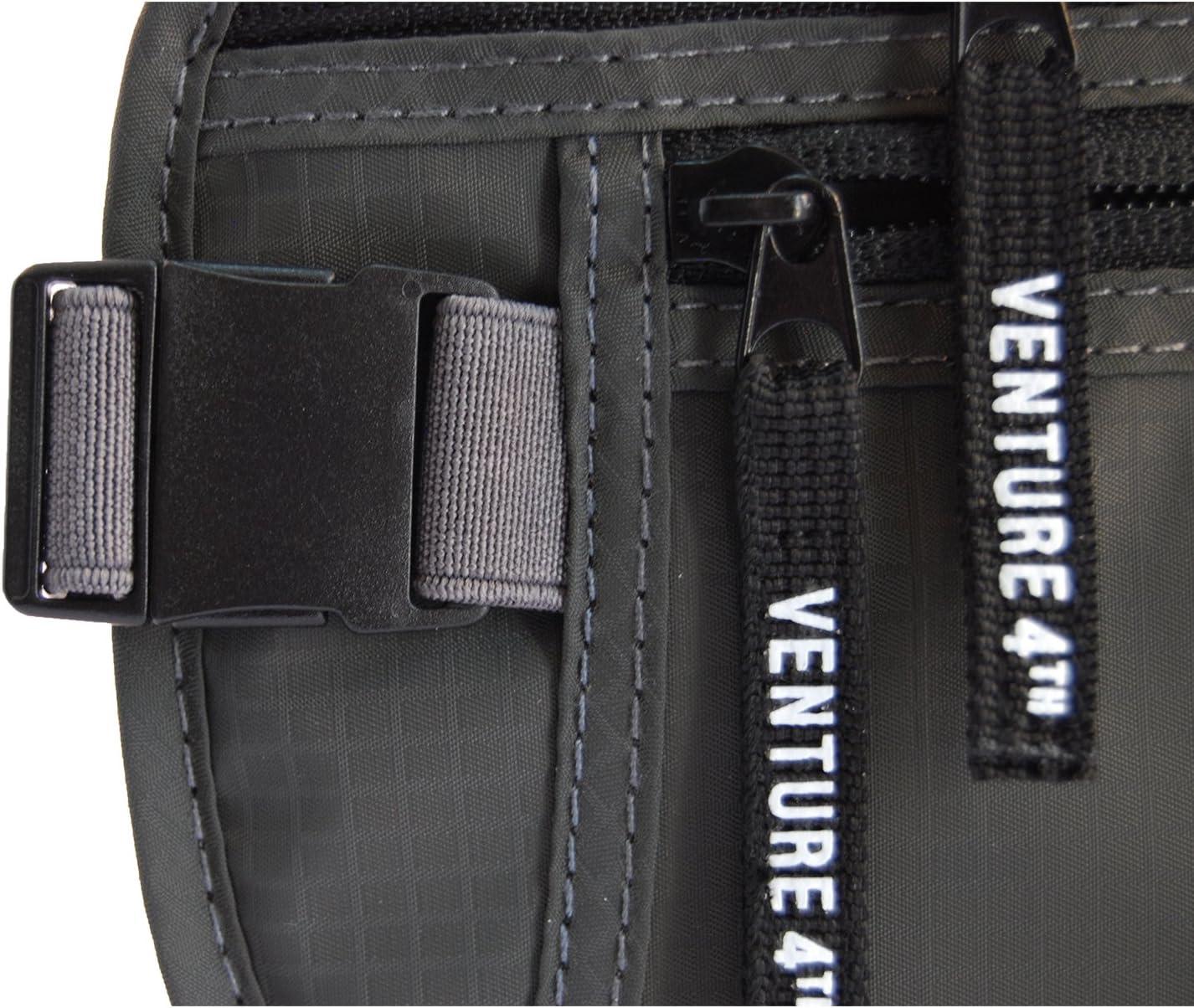 image:imageVENTURE 4TH Slim Minimalist Design RFID Money Belt with RFID Blocking Sleeves for Men and Women Ideal for Keeping Your Cash Credit Card Passport Phone Secure When Traveling GrayGray
