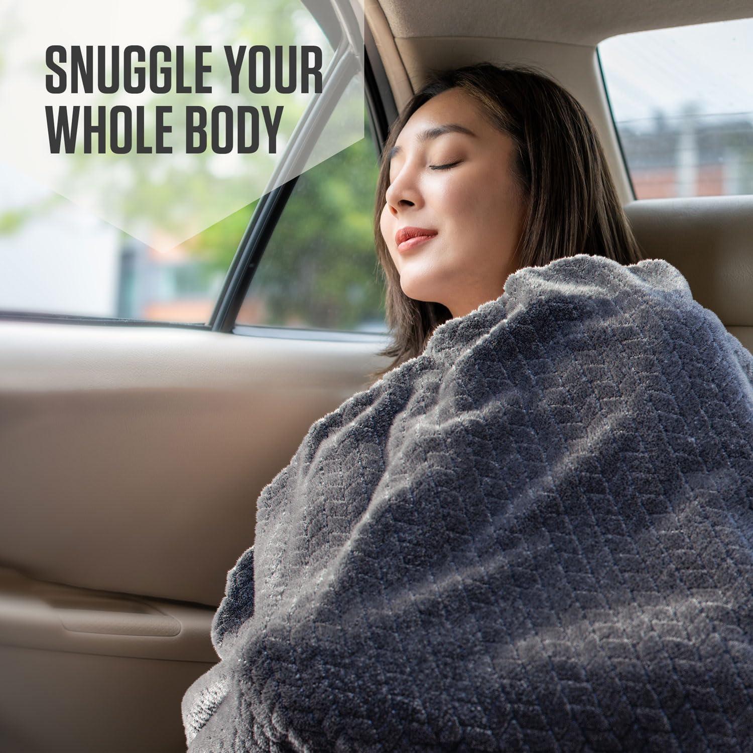 image:imageVENTURE 4TH Travel Blanket Pillow Premium UltraSoft amp Warm 2in1 Blanket or Pillow for Airplane Car amp Bus Compact Lightweight amp Portable LintFree No Shedding No Pilling GrayGraywhite