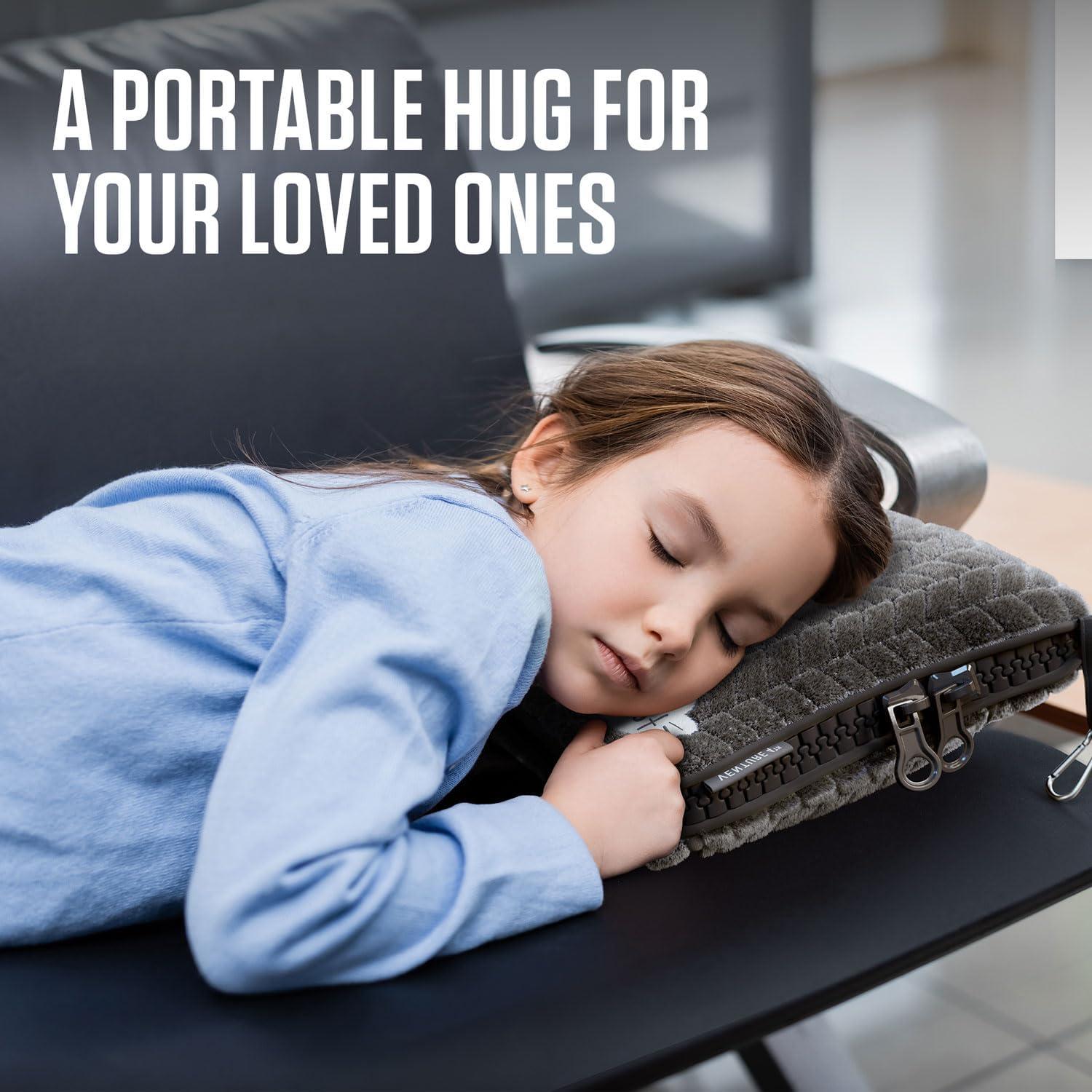 image:imageVENTURE 4TH Travel Blanket Pillow Premium UltraSoft amp Warm 2in1 Blanket or Pillow for Airplane Car amp Bus Compact Lightweight amp Portable LintFree No Shedding No Pilling GrayGraywhite