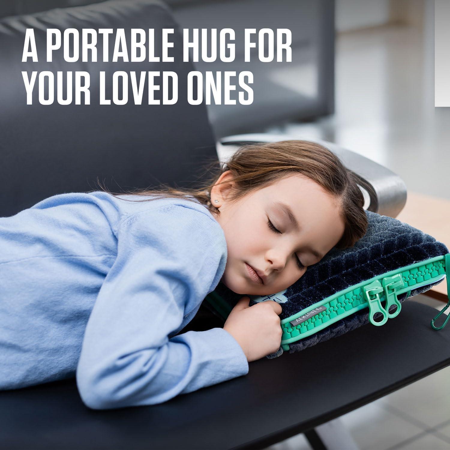 image:imageVENTURE 4TH Travel Blanket Pillow Premium UltraSoft amp Warm 2in1 Blanket or Pillow for Airplane Car amp Bus Compact Lightweight amp Portable LintFree No Shedding No Pilling GrayNavyteal