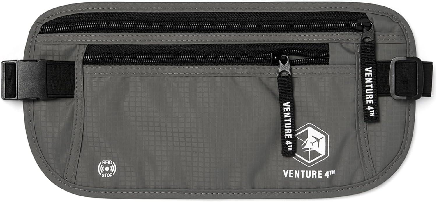 image:imageVENTURE 4TH Travel Money Belt amp Quick Dry Towel Set Ideal Travel Bundle for Vacations Backpacking and Business Trips Travel Towel Size M