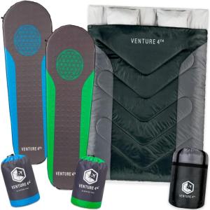 image:imageVENTURE 4TH Backpacking Warm Sleeping Bag with Self Inflating Sleeping Pads for Adults amp Kids  Ideal for Hiking Camping amp Outdoor Adventures