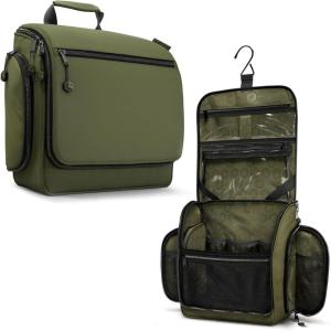 image:imageVENTURE 4TH Hanging Travel Toiletry Bag for Women amp Men  Large Toiletry Organizer with 18 Compartments Removable TSA Pouch Travel Wash Bag for Toiletries Makeup amp Shaving Kit Forest GreenForest Green