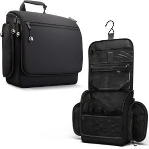 image:imageVENTURE 4TH Hanging Travel Toiletry Bag for Women amp Men  Large Toiletry Organizer with 18 Compartments Removable TSA Pouch Travel Wash Bag for Toiletries Makeup amp Shaving Kit Forest GreenBlack