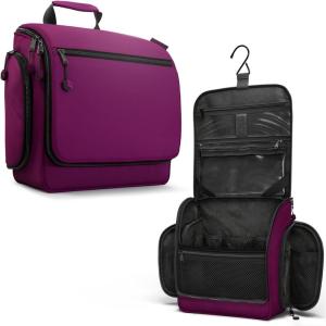 image:imageVENTURE 4TH Hanging Travel Toiletry Bag for Women amp Men  Large Toiletry Organizer with 18 Compartments Removable TSA Pouch Travel Wash Bag for Toiletries Makeup amp Shaving Kit Forest GreenPurple