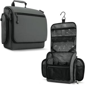 image:imageVENTURE 4TH Hanging Travel Toiletry Bag for Women amp Men  Large Toiletry Organizer with 18 Compartments Removable TSA Pouch Travel Wash Bag for Toiletries Makeup amp Shaving Kit Forest GreenShadow Gray