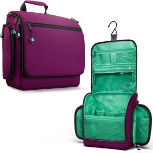 image:imageVENTURE 4TH Hanging Travel Toiletry Bag for Women amp Men  Large Toiletry Organizer with 18 Compartments Removable TSA Pouch Travel Wash Bag for Toiletries Makeup amp Shaving Kit Forest GreenPurpleMint