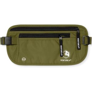 image:imageVENTURE 4TH Money Belt for Travel  Hidden UnderClothes RFID Blocking Passport Holder amp Slim Travel Wallet Pouch for Men amp Women to Protect Cash Cards amp Documents Sleek BlueGreen