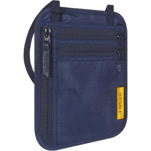 image:imageVENTURE 4TH RFID Blocking Travel Neck Wallet  Security Neck Pouch Passport Holder with Nylon Lining GreenNavy Blue