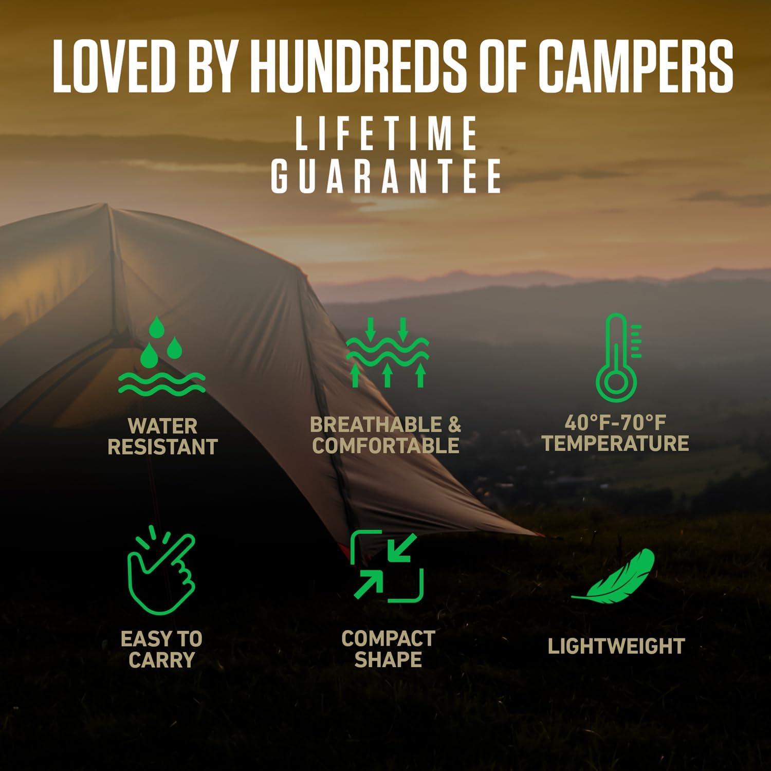 image:imageVENTURE 4TH Backpacking Sleeping Bag XXL Double and Single Sizes Lightweight Warm amp Cold Weather Sleeping Bags for Adults Kids amp Couples Ideal for Hiking Camping amp Outdoor AdventuresGreenBlack