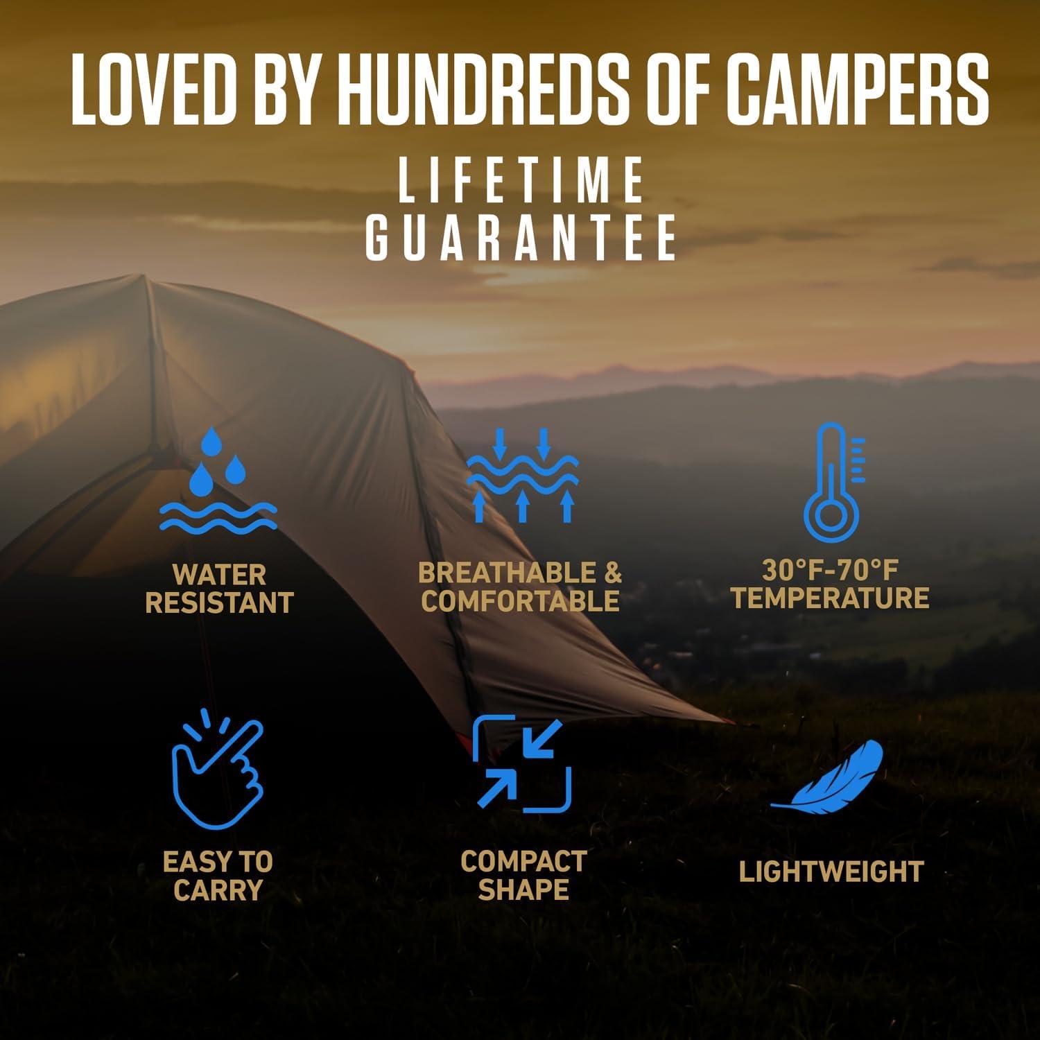image:imageVENTURE 4TH Backpacking Sleeping Bag XXL Double and Single Sizes Lightweight Warm amp Cold Weather Sleeping Bags for Adults Kids amp Couples Ideal for Hiking Camping amp Outdoor AdventuresBlueBlack