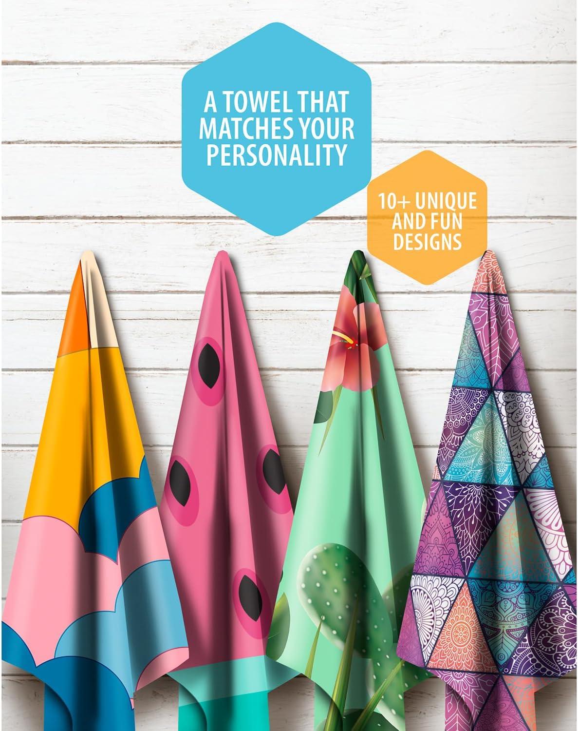 image:imageVENTURE 4TH Microfiber Beach Towel QuickDry Compact SandFree Absorbent Sandproof and Lightweight Perfect for Camping Beach and Roadtrips Dark Blue Stripes Design 35x78 inchesSkys the Limit