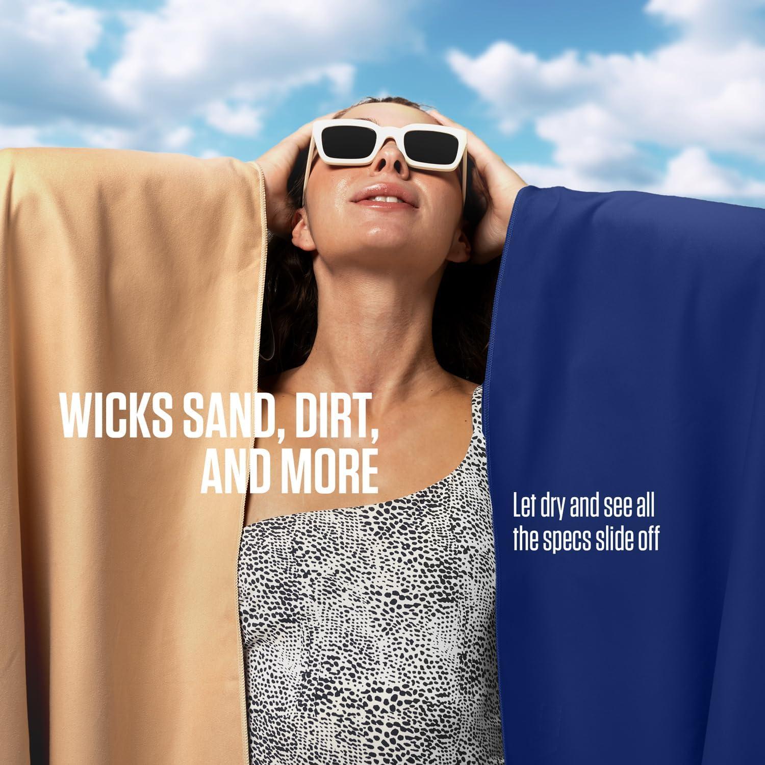 image:imageVENTURE 4TH Quick Dry Towel Microfiber Travel Towel Ideal for Camping Hiking Backpacking Gym Lightweight amp Fast Drying Travel Towels for Body Compact amp Easy to Pack Army Green LargeNavy Blue