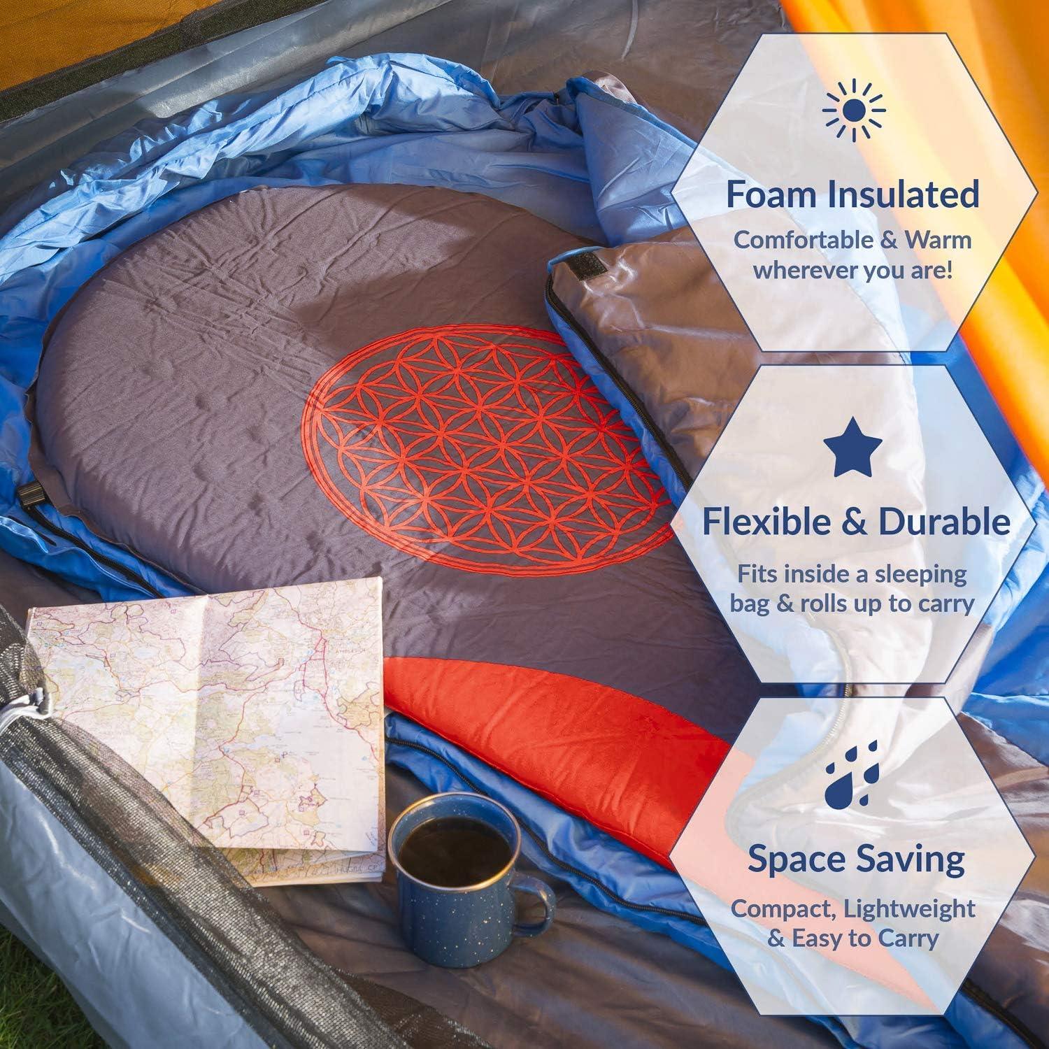 image:imageVENTURE 4TH Self Inflating Sleeping Pad No Pump Required EasyInflate Warm Quiet Supportive Mattress for a Comfortable Nights Sleep Compact Ultralight Mat Ideal For Backpacking and Camping