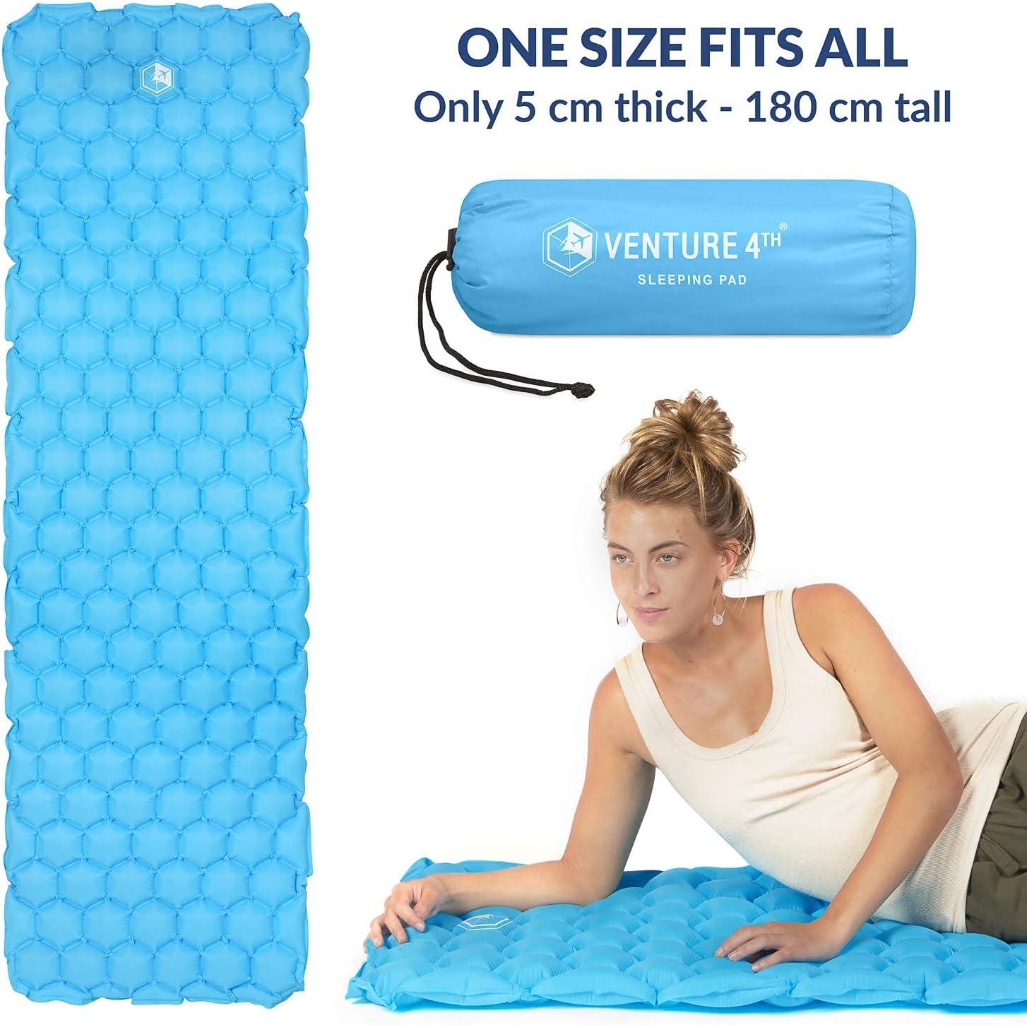 image:imageVENTURE 4TH Ultralight Air Sleeping Pad Lightweight Compact Durable Air Cell Technology for Added Stability and Comfort While Backpacking Camping and Traveling