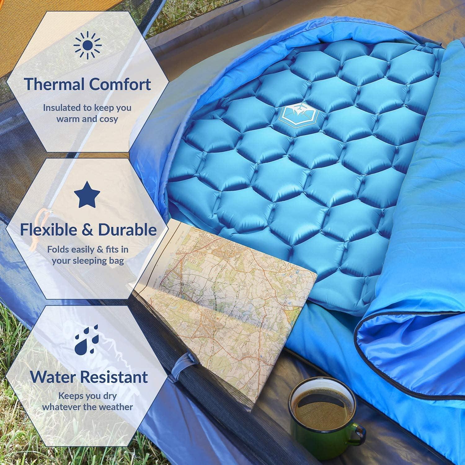 image:imageVENTURE 4TH Ultralight Air Sleeping Pad Lightweight Compact Durable Air Cell Technology for Added Stability and Comfort While Backpacking Camping and Traveling