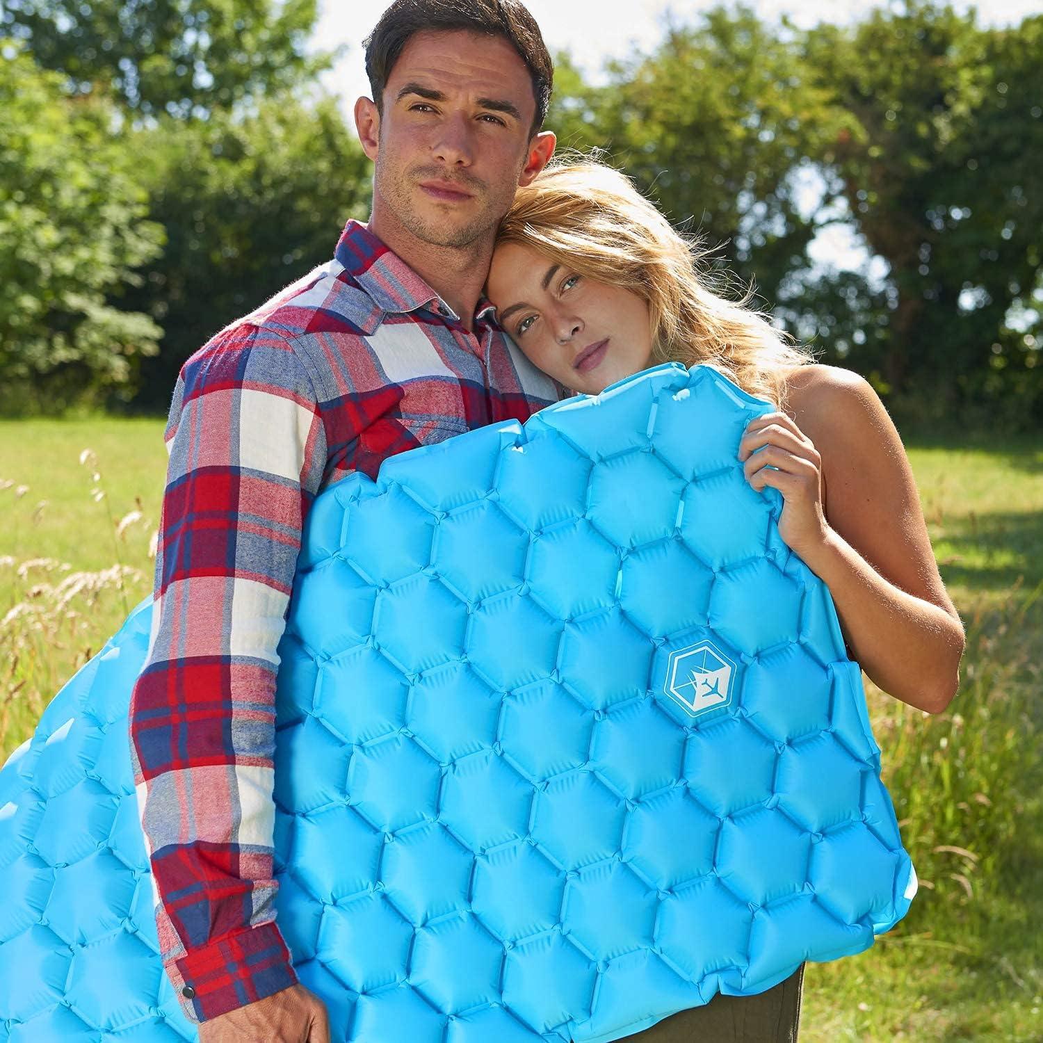image:imageVENTURE 4TH Ultralight Air Sleeping Pad Lightweight Compact Durable Air Cell Technology for Added Stability and Comfort While Backpacking Camping and Traveling