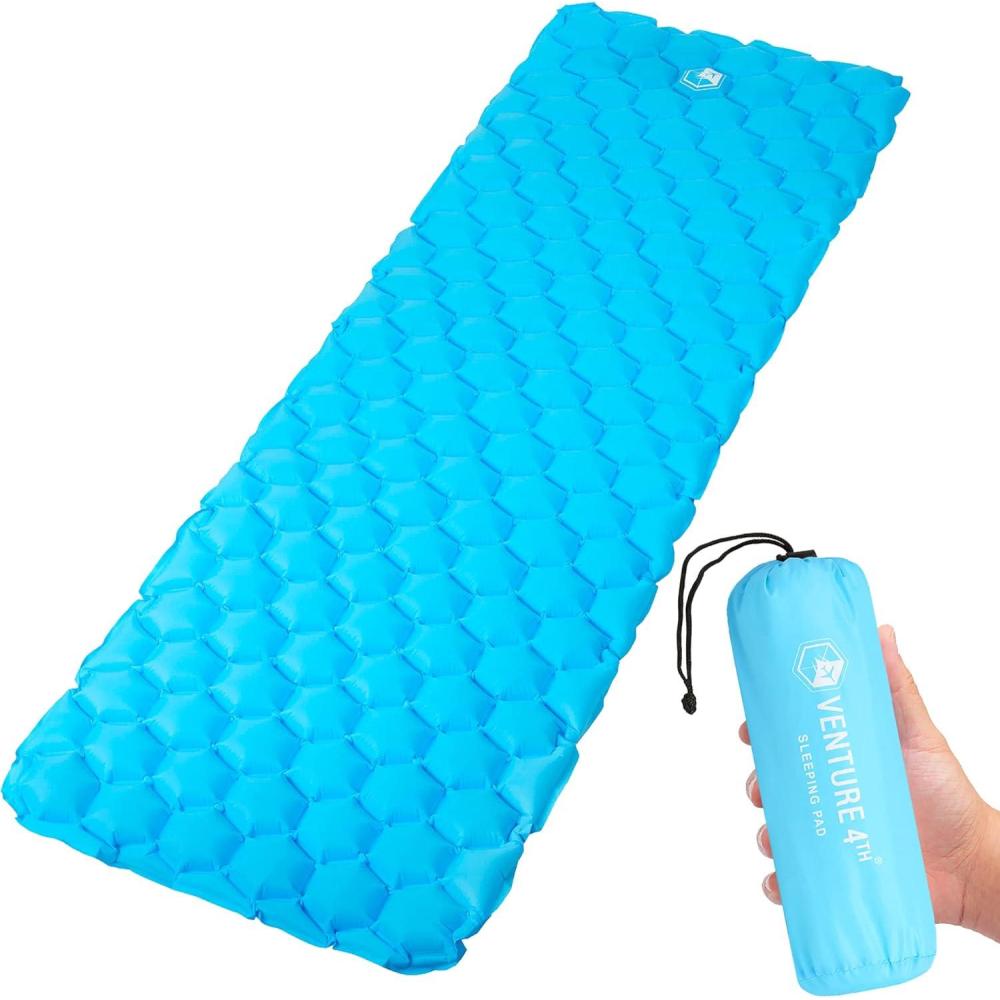 image:imageVENTURE 4TH Ultralight Air Sleeping Pad Lightweight Compact Durable Air Cell Technology for Added Stability and Comfort While Backpacking Camping and Traveling