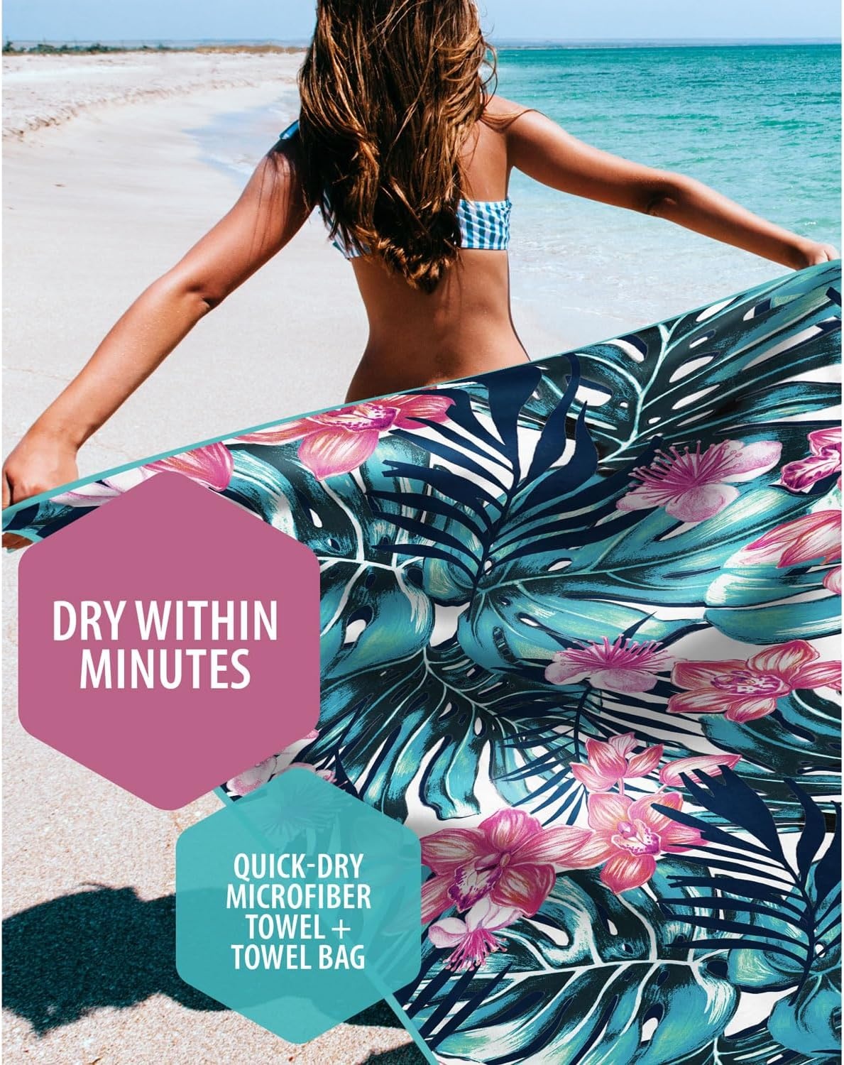 image:imageVENTURE 4TH Microfiber Beach Towel QuickDry Compact SandFree Absorbent Sandproof and Lightweight Perfect for Camping Beach and Roadtrips Navy Turtle Design 35x78 inchesBlue Lagoon