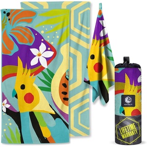 image:imageVENTURE 4TH Microfiber Beach Towel QuickDry Compact SandFree Absorbent Sandproof and Lightweight  Perfect for Camping Beach and Roadtrips Navy Turtle Design  35x78 inchesTurquoise Cockatoo