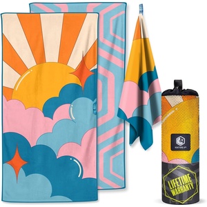 image:imageVENTURE 4TH Microfiber Beach Towel QuickDry Compact SandFree Absorbent Sandproof and Lightweight  Perfect for Camping Beach and Roadtrips Navy Turtle Design  35x78 inchesSkys the Limit