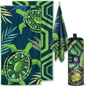 image:imageVENTURE 4TH Microfiber Beach Towel QuickDry Compact SandFree Absorbent Sandproof and Lightweight  Perfect for Camping Beach and Roadtrips Navy Turtle Design  35x78 inchesNavy Turtle